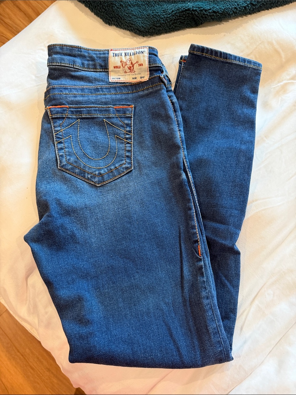 True Religion Halle mid rise Super Skinny Jeans in Deep Indigo Blue 29